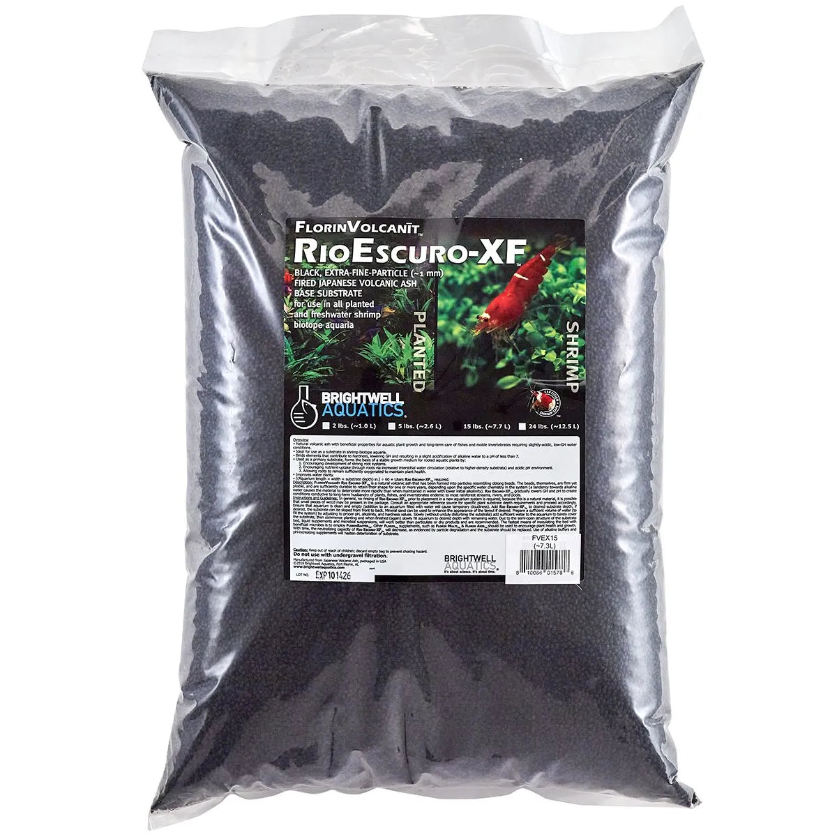 Brightwell Buffering Substrate Florin Volcanit Rio Escuro-XF (black)